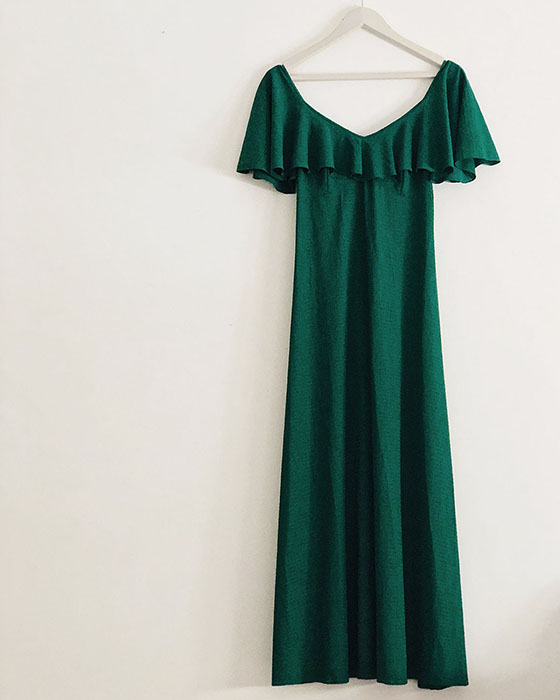 Women's green party dress